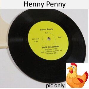 Henny Penny Chicken Hen 33 1/3 LP Vinyl Record Vintage 1982 Classic Farmhouse